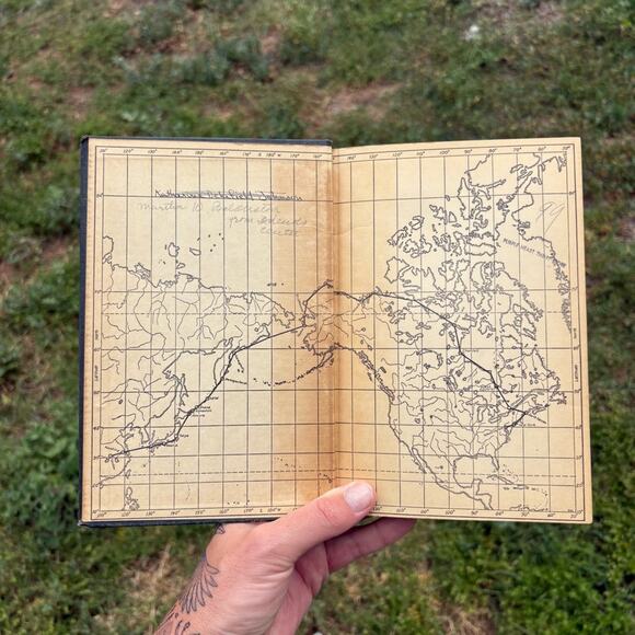 1935 North to the Orient Lindbergh Vintage Blue Hardcover Book - Picture 4 of 8